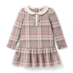Janie and Jack Plaid Jacquard Dropwaist Dress
